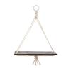 Nearly Natural 18in. x 16in. Hand Crafted Macrame Wall Hanging with Wooden Shelf view 1