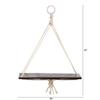 Nearly Natural 18in. x 16in. Hand Crafted Macrame Wall Hanging with Wooden Shelf view 2