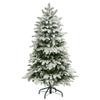 Nearly Natural 4ft. Flocked North Carolina Fir Artificial Christmas Tree with 250 Warm White Lights and 779 Bendable Branches view 3