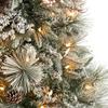 Nearly Natural 5ft. Flocked Artificial Porch Christmas Tree with 100 LED Lights and 186 Bendable Branches in Decorative Urn view 4