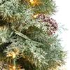 Nearly Natural 4ft. English Pine Artificial Christmas Tree with 100 Warm White LED Lights and 413 Bendable Branches in Decorative Urn view 4