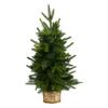 Nearly Natural 2ft. Artificial Christmas Tree with 35 Clear LED Lights in Decorative Basket view 3