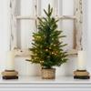 Nearly Natural 2ft. Artificial Christmas Tree with 35 Clear LED Lights in Decorative Basket view 4