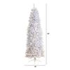 Nearly Natural 7ft. Slim White Artificial Christmas Tree with 300 Warm White LED Lights and 955 Bendable Branches view 2