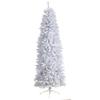 Nearly Natural 7ft. Slim White Artificial Christmas Tree with 300 Warm White LED Lights and 955 Bendable Branches view 3