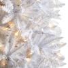 Nearly Natural 7ft. Slim White Artificial Christmas Tree with 300 Warm White LED Lights and 955 Bendable Branches view 4
