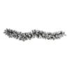 6ft. Flocked Artificial Christmas Garland with Pine Cones and 35 Warm White LED Lights,Green view 1