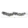 6ft. Flocked Artificial Christmas Garland with Pine Cones and 35 Warm White LED Lights,Green view 2