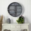 Nearly Natural 18in. Galvanized Circular Metal Wall Mounted Shelf with Four Tier Shelves view 2