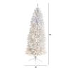 Nearly Natural 6ft. Slim White Artificial Christmas Tree with 250 Warm White LED Lights and 743 Bendable Branches view 2