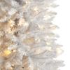 Nearly Natural 6ft. Slim White Artificial Christmas Tree with 250 Warm White LED Lights and 743 Bendable Branches view 4