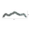 9ft. Flocked Artificial Christmas Garland with 50 Warm White LED Lights,Green view 2