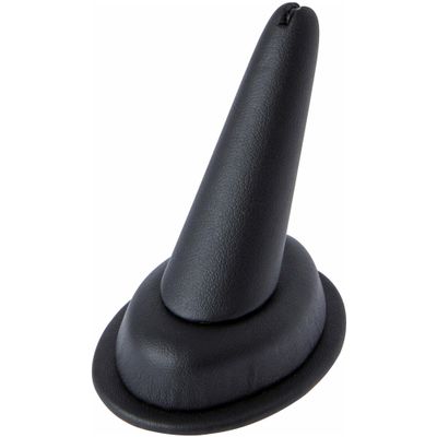 Plymor Black Faux Leather Ring Finger Display, Single on Oval Base, 1.75" W x 2.5" D x 2.75" H (Pack of 3)