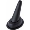 Plymor Black Faux Leather Ring Finger Display, Single on Oval Base, 1.75" W x 2.5" D x 2.75" H (Pack of 3) view 1