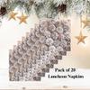 Keep Unique 20-ct 6.5x6.5 ChristmasPaper Pinecones Flower Luncheon Decoupage Napkins, 3-Ply Servilletas Printed Flower Cocktail Napkin for Art, Dinner and Party, Disposable Napkins Decor view 4