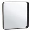 47th & Main Iron Framed Decorative Wall Mirror, 7.87" Square, Black view 1