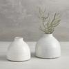 47th & Main Ceramic Bud Vase, 6" Tall, Urban White view 2
