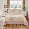 Brandream Queen Quilt Set 100% Cotton Handcrafted Patchwork Quilts Rose Floral Quilt Set Vintage Farmhouse Quilt Bedding Set 3-Piece view 3