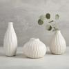 47th & Main Ceramic Decorative Vase, 6.7" Tall, White Crackle view 2