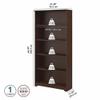 BOWERY HILL Tall 5 Shelf Bookcase in Modern Walnut - Engineered Wood view 3