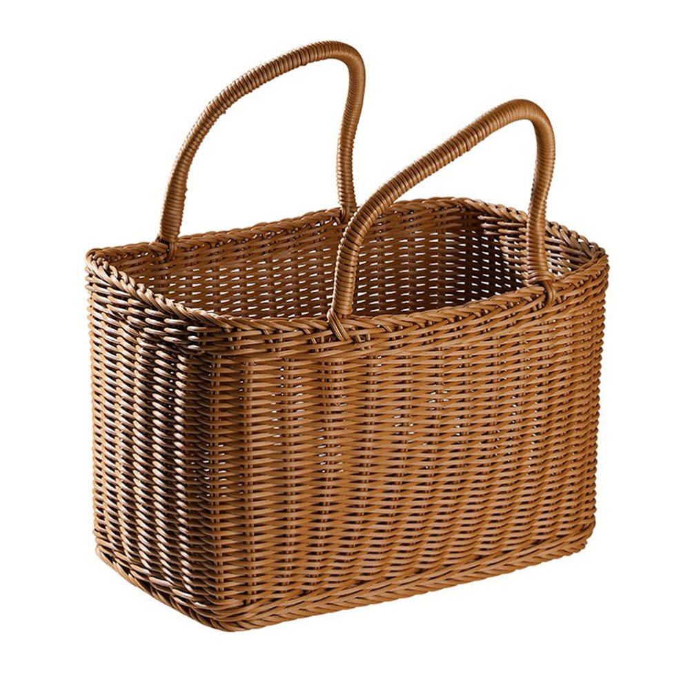 African Market Basket Flower Basket Large Oval Woven Straw with Handle Grocery Bag Shopping Bag Home Storage Organizer