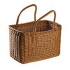 African Market Basket Flower Basket Large Oval Woven Straw with Handle Grocery Bag Shopping Bag Home Storage Organizer view 1