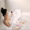 3-in-1 Premium Bathtub Caddy, Laptop Desk & Bed Tray with Extendable Arms and Adjustable Legs - Includes a Free Soap Dish, Two Spa Trays and Tablet/Wine Glass/Candle/Phone Holders - White Bamboo view 4