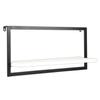 47th & Main Modern Rectangular Floating Wall Shelf, 24" Long, Black/White view 1