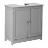 Bonnlo Pedestal Under Sink Storage Bathroom Vanity with 2 Doors Traditional Bathroom Cabinet Space Saver Organizer 23 5/8" x 11 7/16" x 23 5/8" (L x W x H) (Grey) view 1