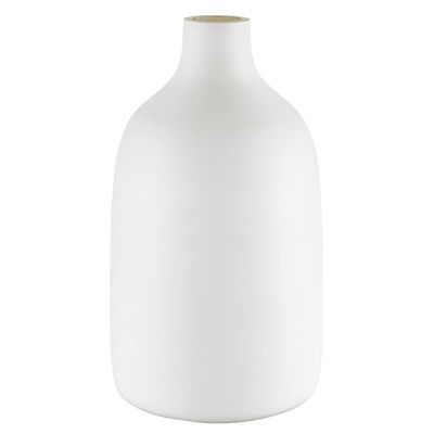 47th & Main Glass Decorative Vase, Tube, Matte White