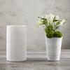 47th & Main Glass Decorative Vase, 10" Tall, Matte White Stripes view 2