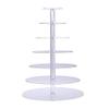3/4/5/6 Tier Clear White Round Cup Cake Stand Acrylic Cupcake Stand Supplies Display Tower Wedding Birthday Party Decoration (4 Tiers) view 3