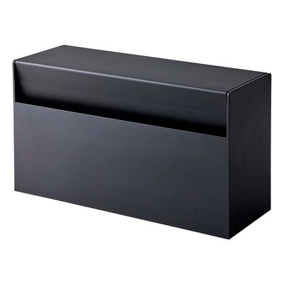 Yamazaki 5440 Magnetic Paper Holder, Black, Approx. W 9.6 x D 3.4 x H 5.3 inches (24.5 x 8.7 x 13.5 cm), Tower, Paper Towel Case