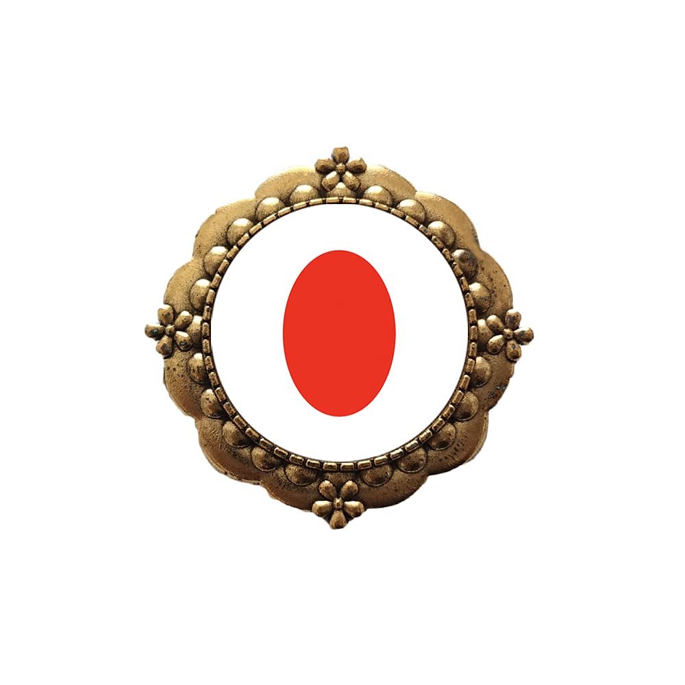 3D Japan Flag Glass Crystal Brooch Metal Souvenir Men Women Clothes Decoration Valentine's Day Birthday Gift
