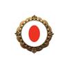 3D Japan Flag Glass Crystal Brooch Metal Souvenir Men Women Clothes Decoration Valentine's Day Birthday Gift view 1