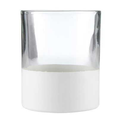 47th & Main Glass Decorative Vase, 3.5" Tall, Matte White Base
