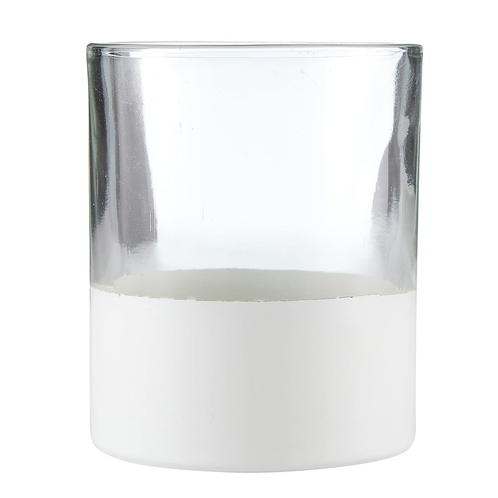 47th & Main Glass Decorative Vase, 3.5" Tall, Matte White Base