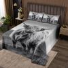 Erosebridal Highland Cow Quilted Animal Coverlet Set Twin Size for Kids Boys Adults Man Longhorn Bull Cattle Bedspread Rustic Farmhouse Quilt Set Bedroom Decor 2 Piece view 1