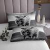 Erosebridal Highland Cow Quilted Animal Coverlet Set Twin Size for Kids Boys Adults Man Longhorn Bull Cattle Bedspread Rustic Farmhouse Quilt Set Bedroom Decor 2 Piece view 4