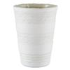 47th & Main Glass Decorative Vase, 7" Tall, Matte White Stripes view 1