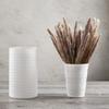 47th & Main Glass Decorative Vase, 7" Tall, Matte White Stripes view 2