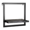 47th & Main Modern Rectangular Floating Wall Shelf, 11.81" Long, Black view 1