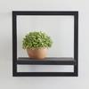 47th & Main Modern Rectangular Floating Wall Shelf, 11.81" Long, Black view 3