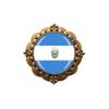 3D Salvador Flag Glass Crystal Brooch Metal Souvenir Men Women Clothes Decoration Valentine's Day Birthday Gift view 1