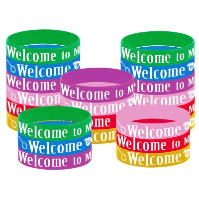 CupaPlay 24PCS Welcome to My Class Party Rubber Wristbands, Welcome Back to School First Day of School Party Supplies Decorations Gifts Prize Goodie Bag Favors Silicone Wristband