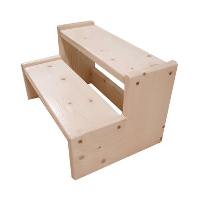 JLXJ Kids Adults Seniors Step Stool, Wooden 2 Step Small Kids Bedside Step Ladder, Non-Slip Foot Mats, for Bathroom Kitchen Bathroom (Size : 504035cm)