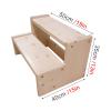 JLXJ Kids Adults Seniors Step Stool, Wooden 2 Step Small Kids Bedside Step Ladder, Non-Slip Foot Mats, for Bathroom Kitchen Bathroom (Size : 504035cm) view 4