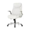 Nouhaus +Posture Ergonomic PU Leather Office Chair. Click5 Lumbar Support with FlipAdjust Armrests. Modern Executive Chair and Computer Desk Chair (White) view 1