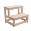 JLXJ Wooden Bed Step Stools for High Beds, Adults Toddlers Seniors 2 Step Stepping Stool, Multi-Purpose Step Ladder, Load: 150kg view 1