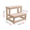 JLXJ Wooden Bed Step Stools for High Beds, Adults Toddlers Seniors 2 Step Stepping Stool, Multi-Purpose Step Ladder, Load: 150kg view 3